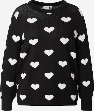 ONLY Carmakoma Pullover in schwarz / weiß, Produktansicht