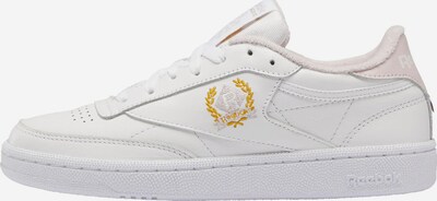 Reebok Classics Baskets basses 'Club C 85' en jaune foncé / rose clair / blanc, Vue avec produit