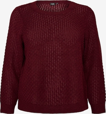 Zizzi Sweater 'Flaya' in Red: front