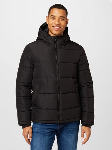 BURTON MENSWEAR LONDON Zimní bunda 'Aspen' – černá: přední strana