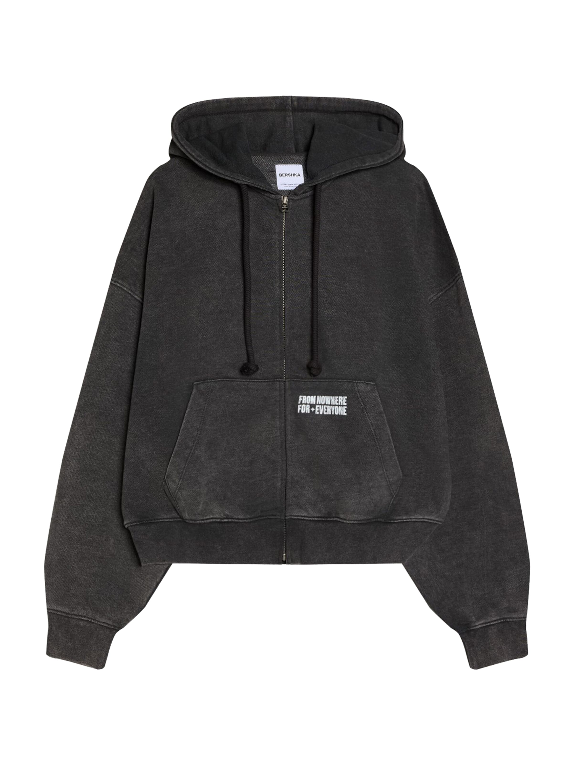 Giacca di felpa di Bershka in nero: frontale