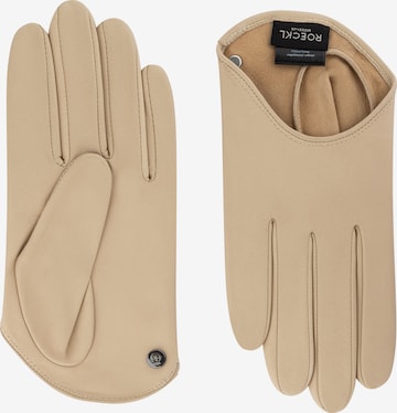 Roeckl Vingerhandschoenen 'Verona' in Beige: voorkant