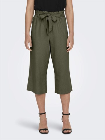 JDY Wide leg Trousers 'SAY' in Green: front