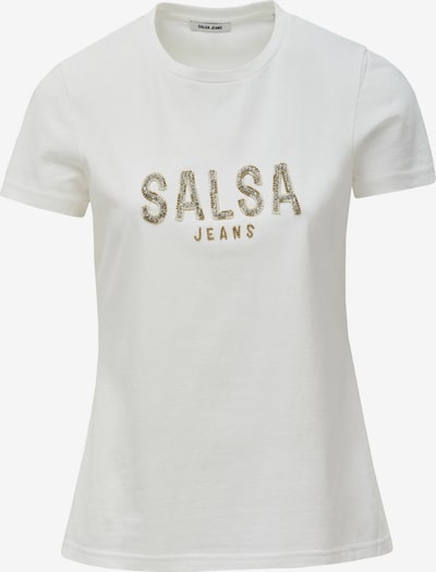 Salsa Jeans T-Shirt in gold / eierschale, Produktansicht