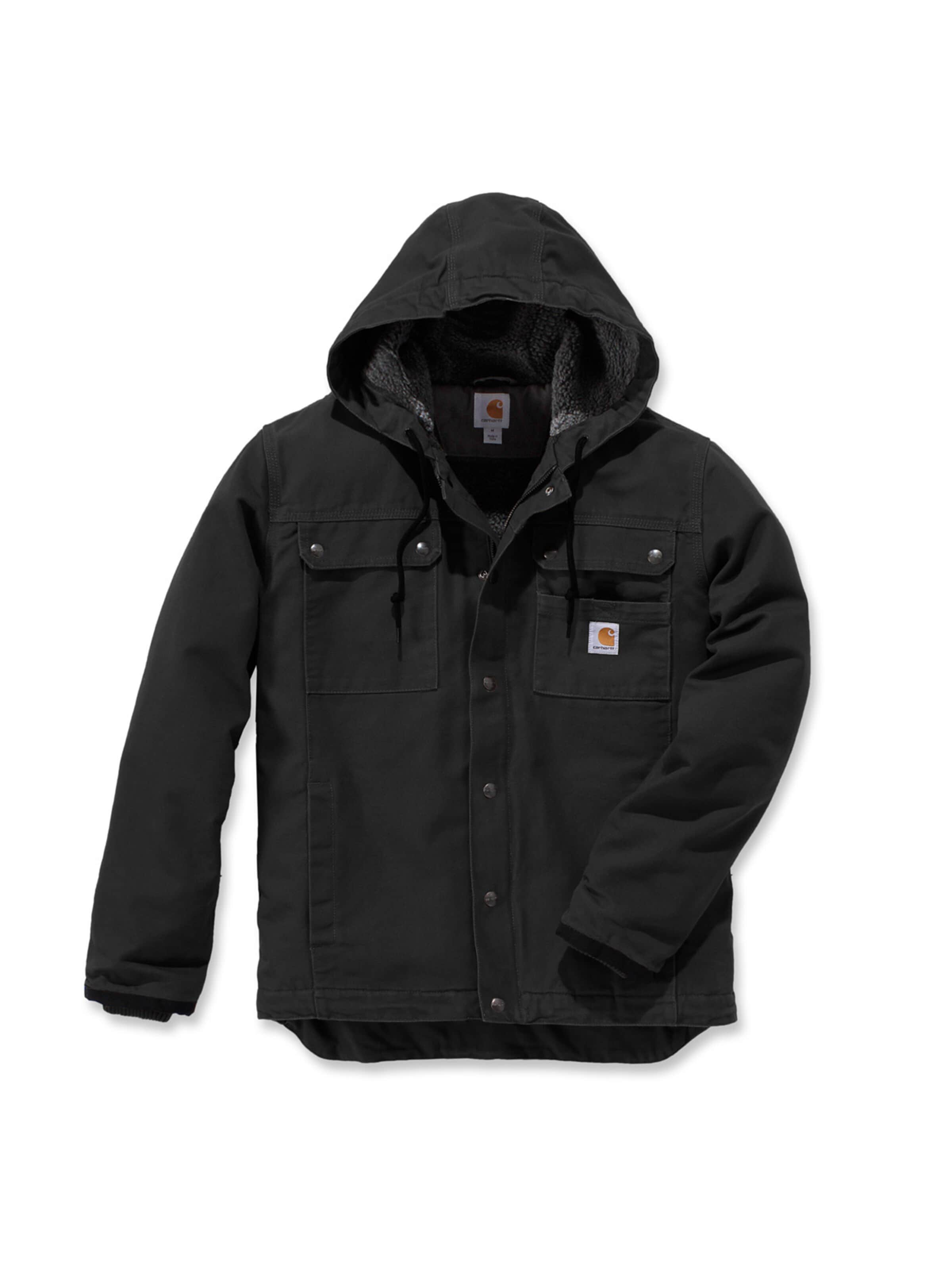 CARHARTT Fleece Jacket 'Jacke in schwarz' in Black: front