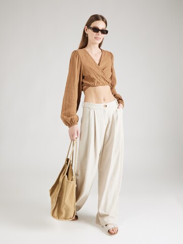 PIECES Bluse 'PCASTINA' in Braun