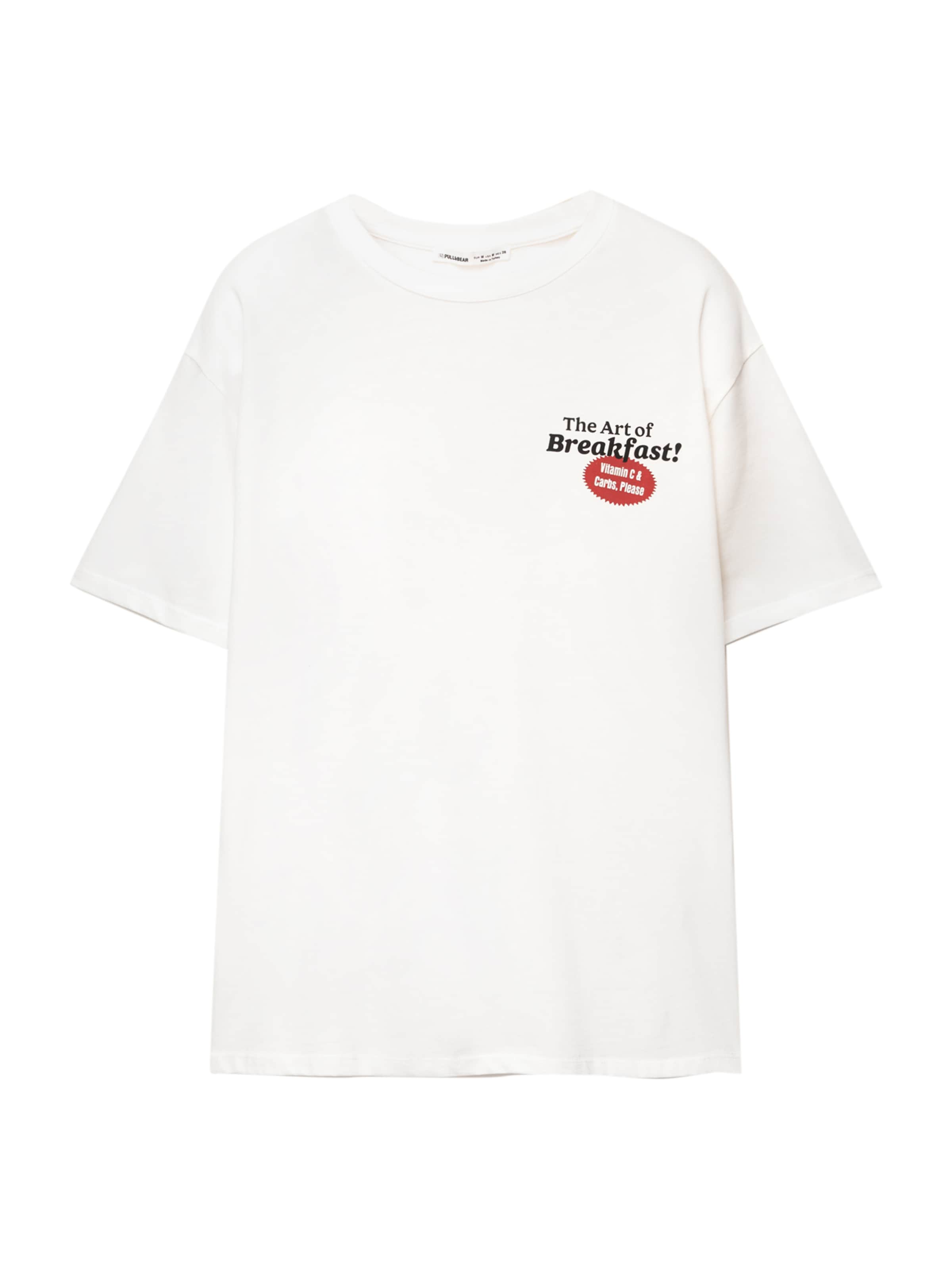 Tricou de la Pull&Bear pe alb: față