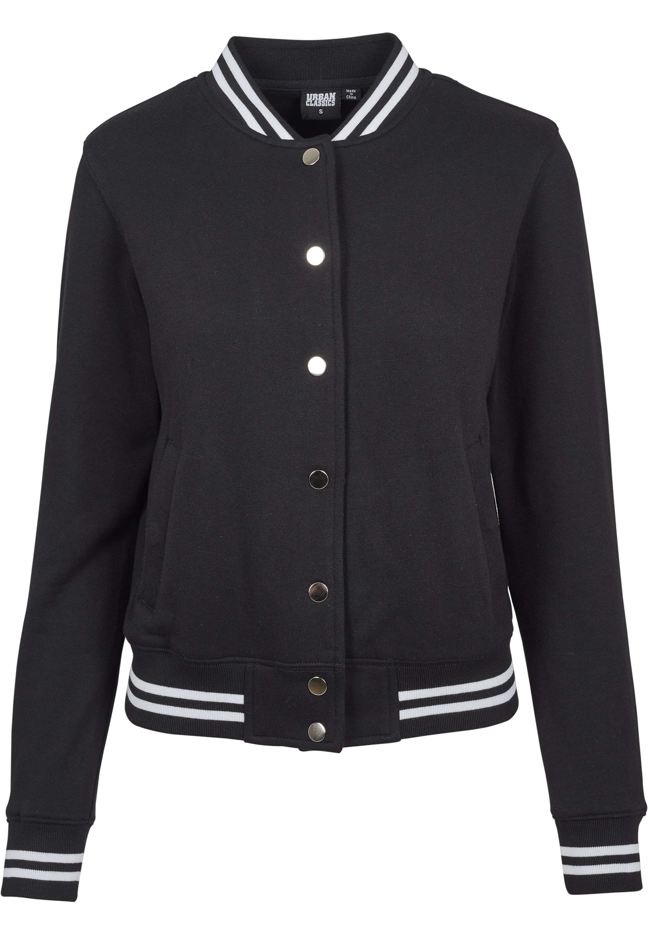 Urban Classics Sweat jacket in Black: front