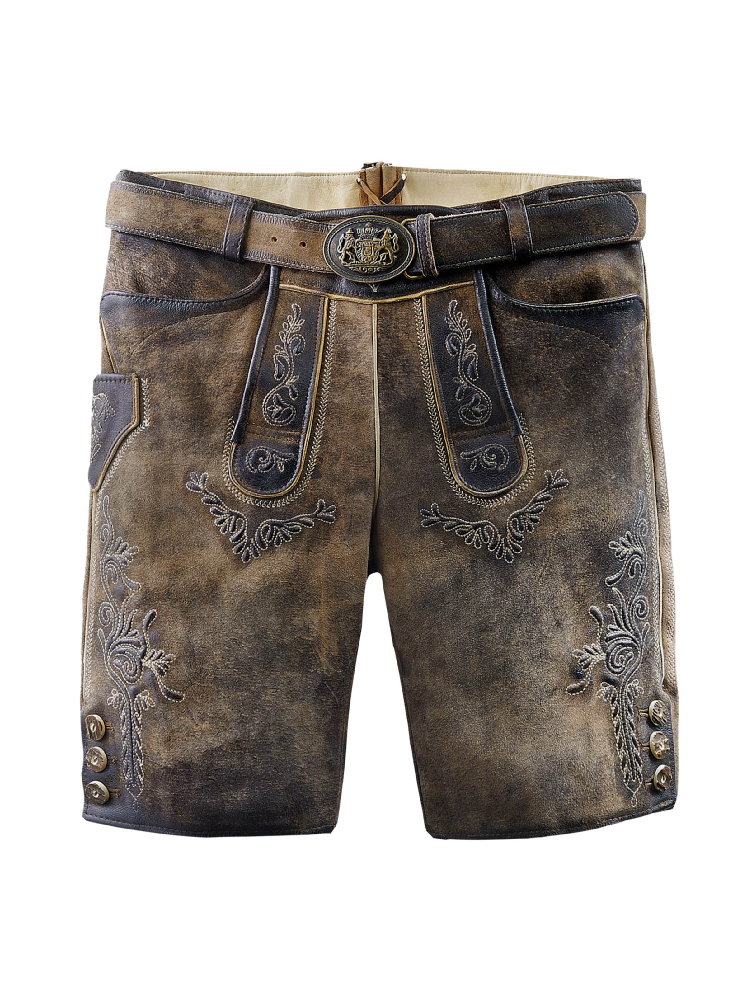 Country Maddox Slim fit Traditional Pants 'Hopfensee' in Brown: front