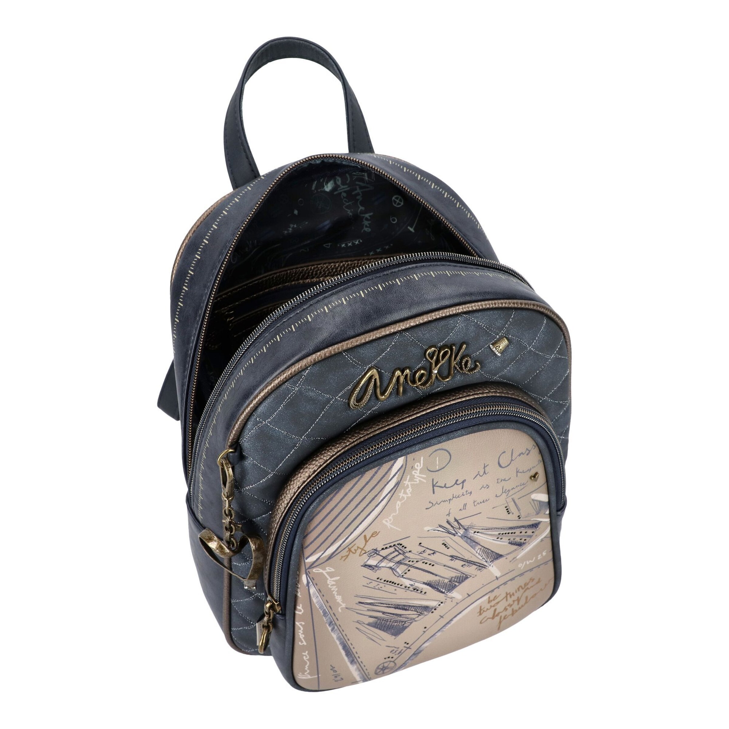 Anekke Rucksack 'Studio City' in Blau