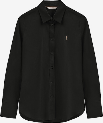 Polo Club Blouse Bodysuit in Black: front