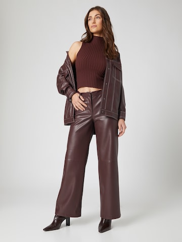 LENI KLUM x ABOUT YOU Knitted top 'Daphne' in Brown