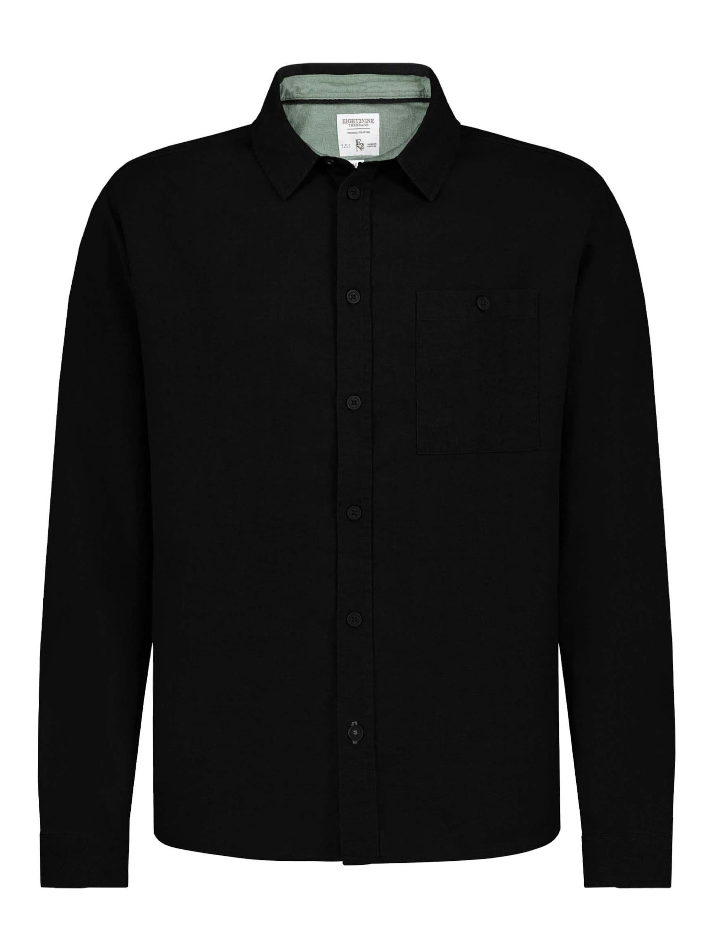 Eight2Nine Hemd in Schwarz: Vorderseite