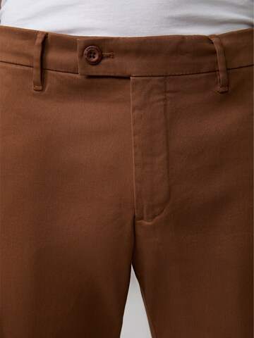 STRELLSON Slimfit Chinohose 'Code' in Braun