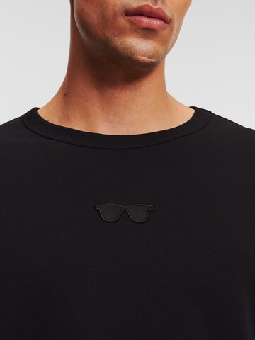 Maglietta 'Sunglasses' di Karl Lagerfeld in nero