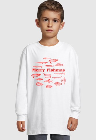 ABSOLUTE CULT Shirt 'Christmas - Mery Fish' in Wit: voorkant