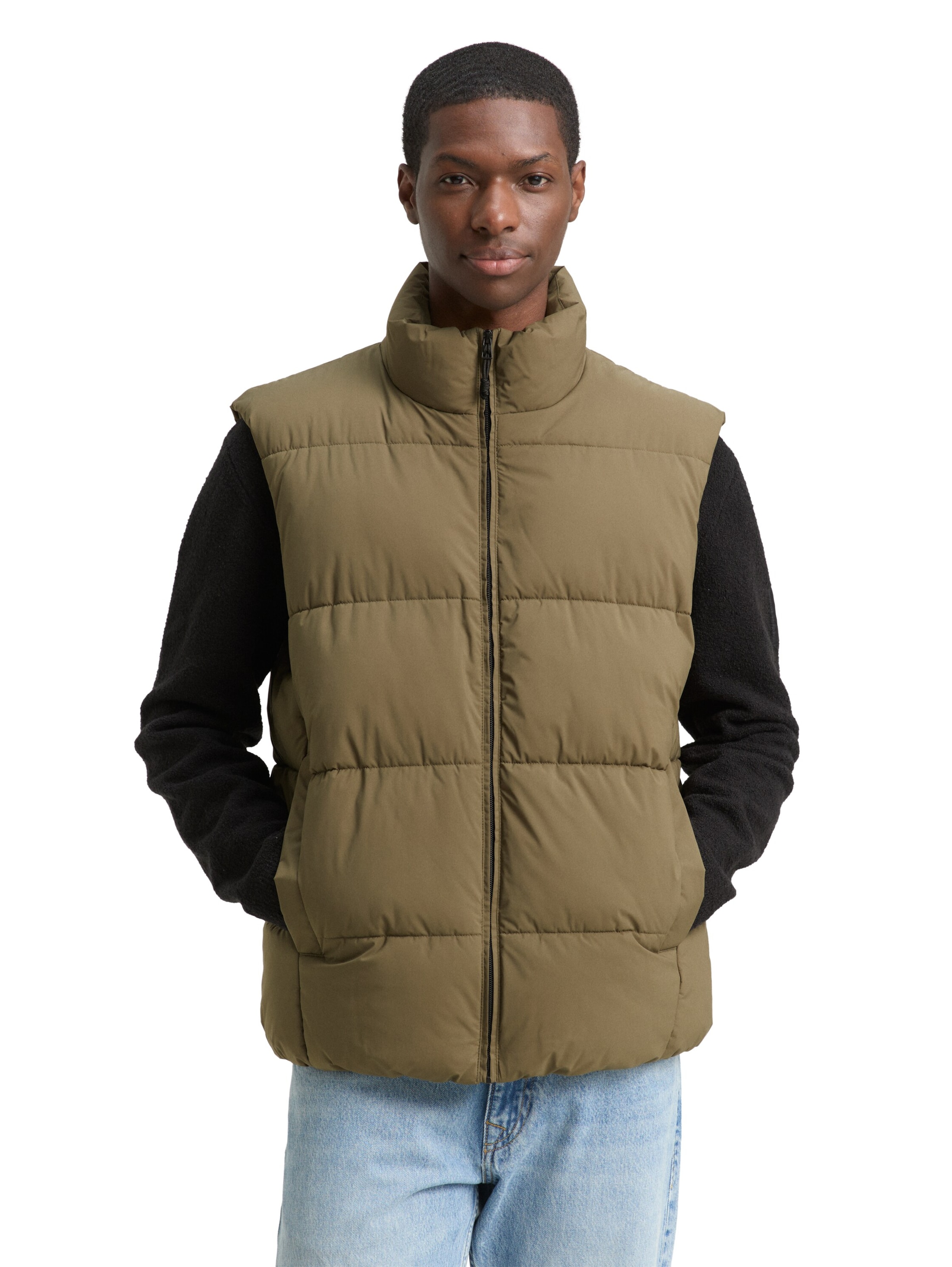 TOM TAILOR DENIM Vest in Green: front
