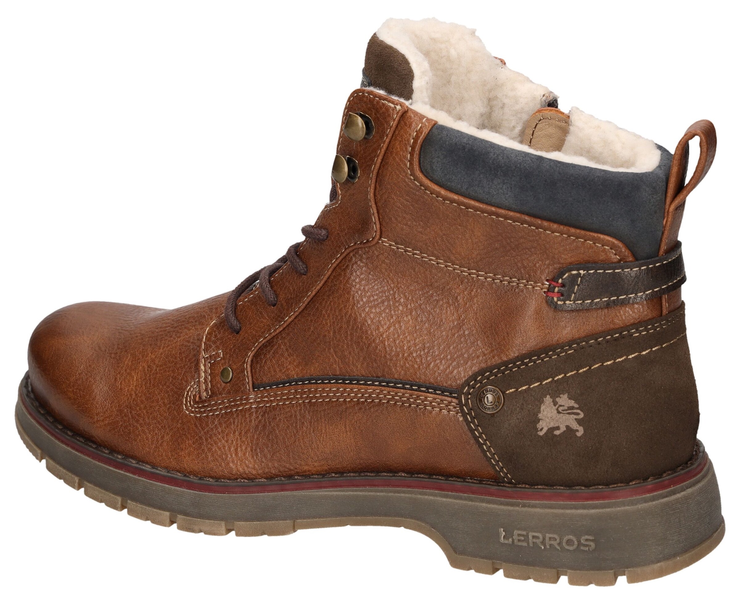 LERROS Lace-Up Boots in Brown