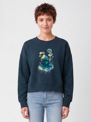 Watapparel Sweatshirt 'Yoga & Meditation' in Groen: voorkant