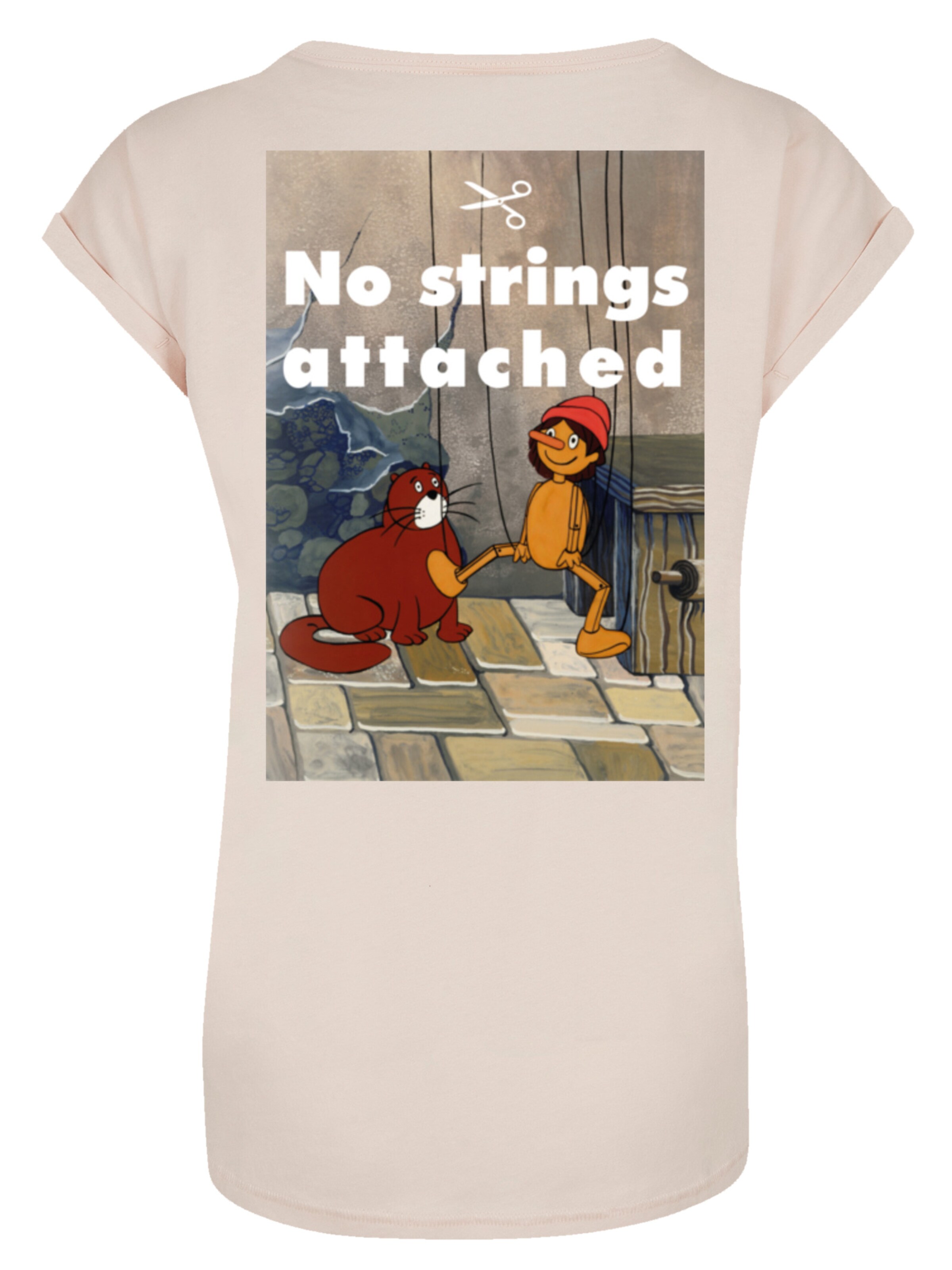 F4NT4STIC Shirt 'Pinocchio No Strings Attached' in Beige