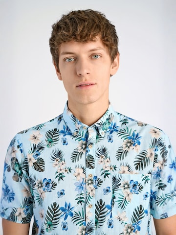Coupe regular Chemise Lindbergh en bleu