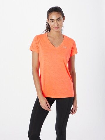 UNDER ARMOURTehnička sportska majica 'Twist' - narančasta boja: prednji dio