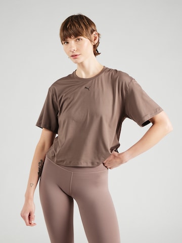 PUMA Funkcionalna majica 'CLOUDSPUN' | rjava barva: sprednja stran