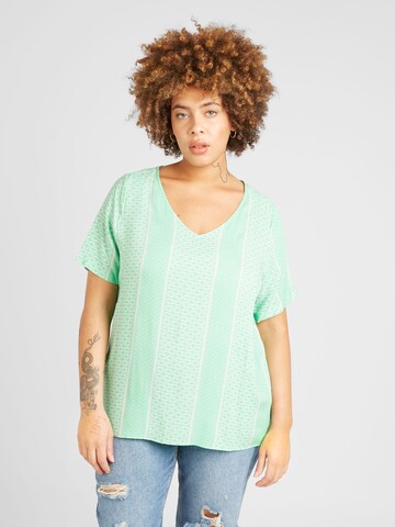 ONLY Carmakoma Blouse 'MARRAKESH' in Green: front