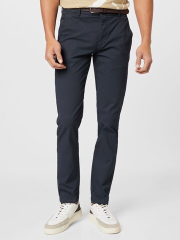 Lindbergh Slimfit Chino 'Superflex' in Blauw: voorkant