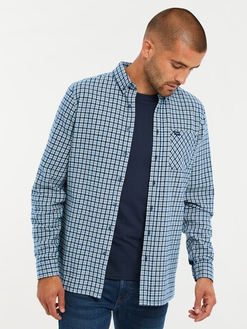 Threadbare Regular Fit Hemd 'Franco' in Blau: Vorderseite