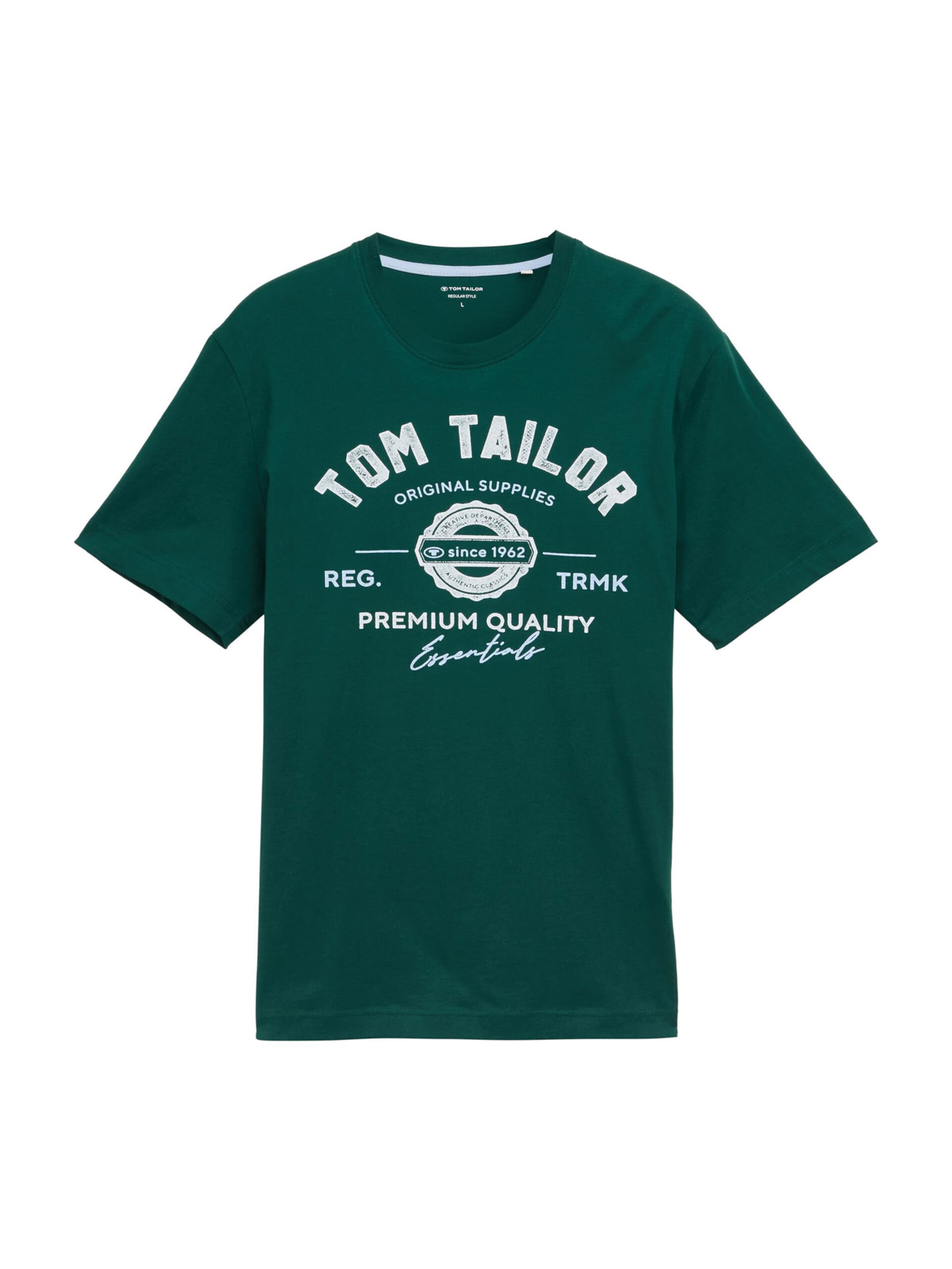 TOM TAILOR Футболка в Зеленый: спереди