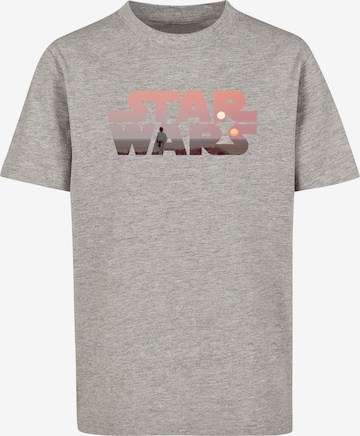F4NT4STIC Shirt 'Star Wars Tatooine' in Grijs: voorkant