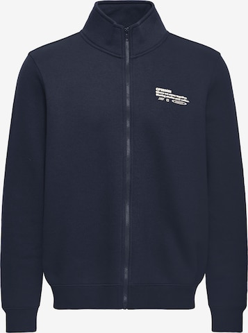 BLEND - Sudadera con cremallera 'BHKENJI' en azul: frente