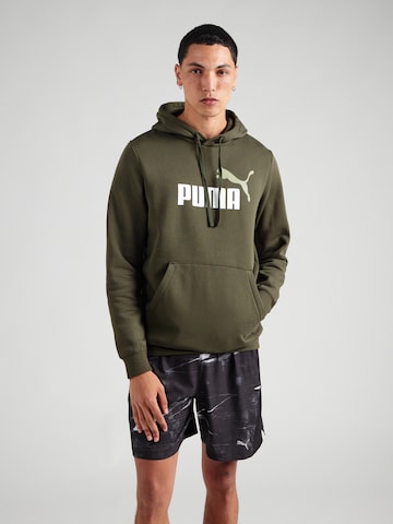 PUMA Αθλητική μπλούζα φούτερ 'ESS No. 1' σε πράσινο: μπροστά