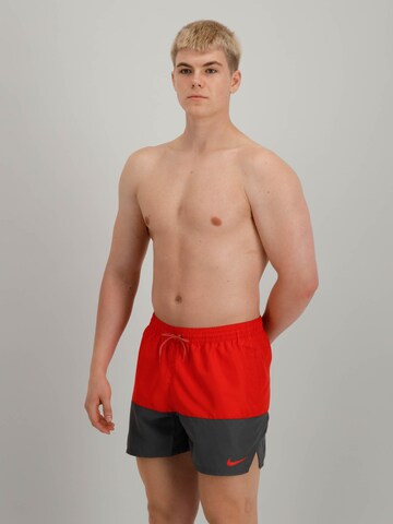 Nike Swim Athletic Swim Trunks 'Split' in Red: front