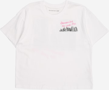 balta Abercrombie & Fitch Marškinėliai 'NYC STREETS': priekis