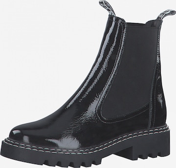 TAMARIS - Botas Chelsea en negro: frente