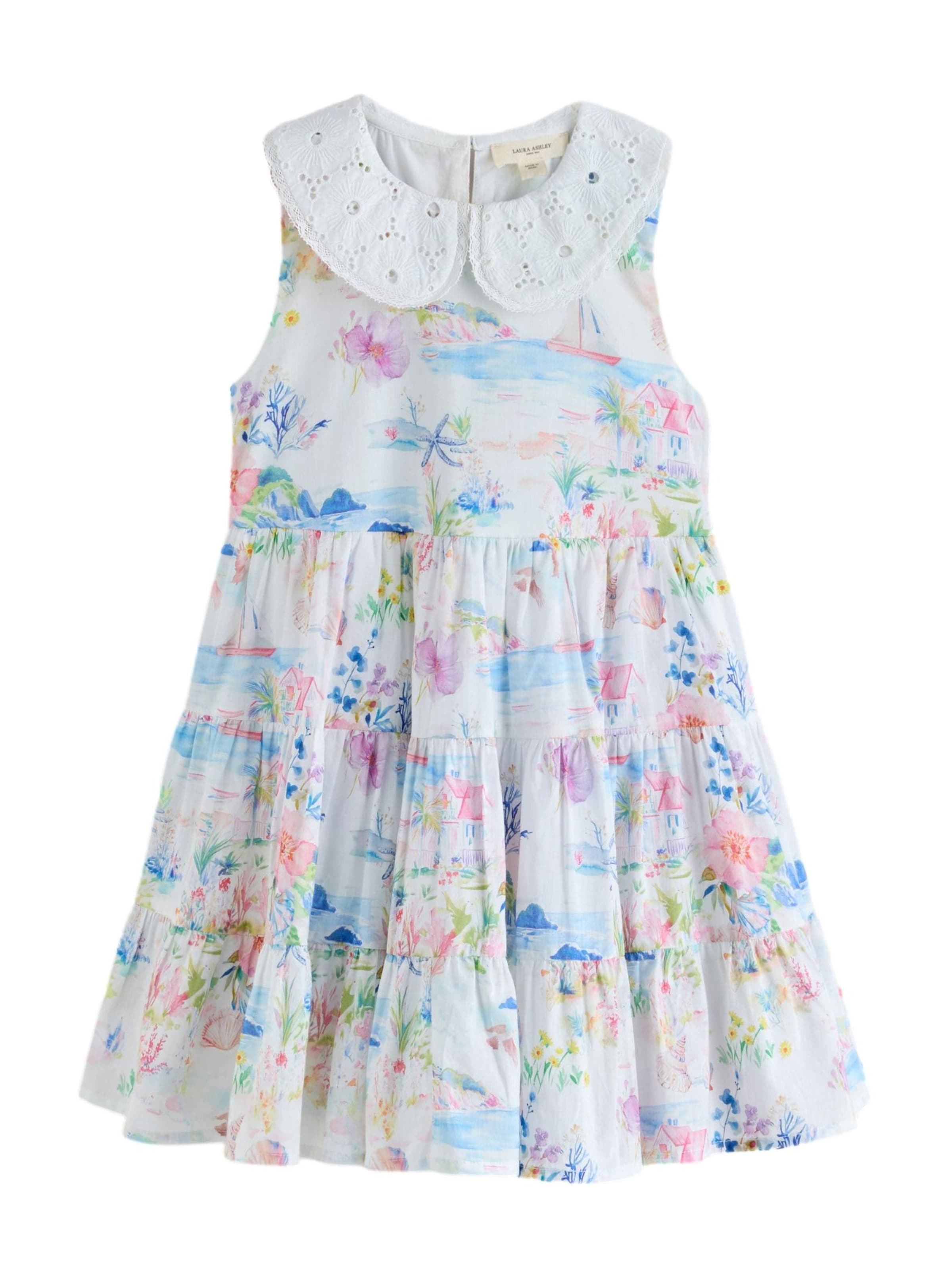 LAURA ASHLEY Dress in White: front