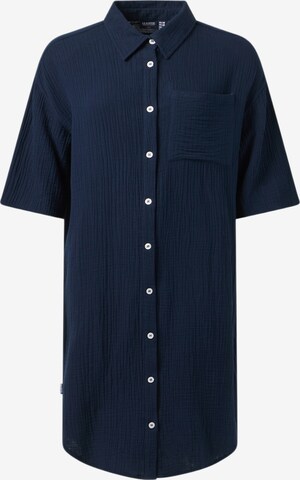Seaside Shirt Dress in Blue: front