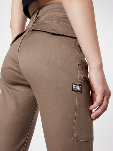 G-STAR Slimfit Cargobroek in Bruin