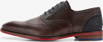 Floris van Bommel Lace-Up Shoes 'De Stapper 03' in Brown: front