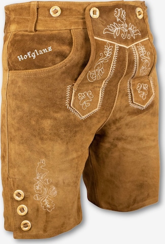 Hofglanz Lederhose in Braun: Vorderseite