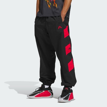 Effilé Pantalon de sport 'Anthony Edwards Foundation' ADIDAS PERFORMANCE en noir : devant