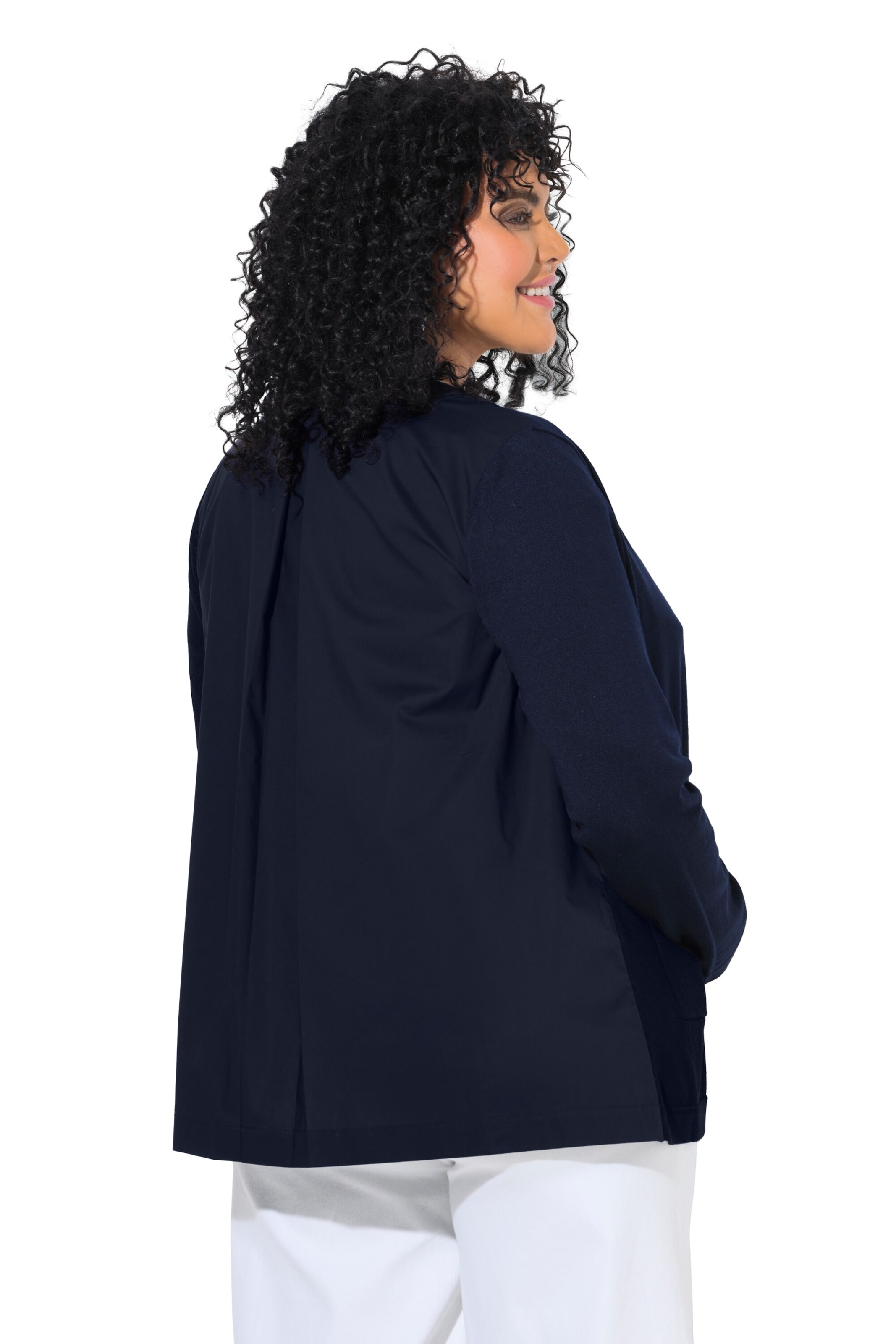 Ulla Popken Strickjacke in Blau