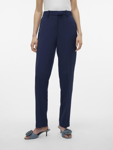 VERO MODA regular Bukser med fals 'KAIA' i blå: forside