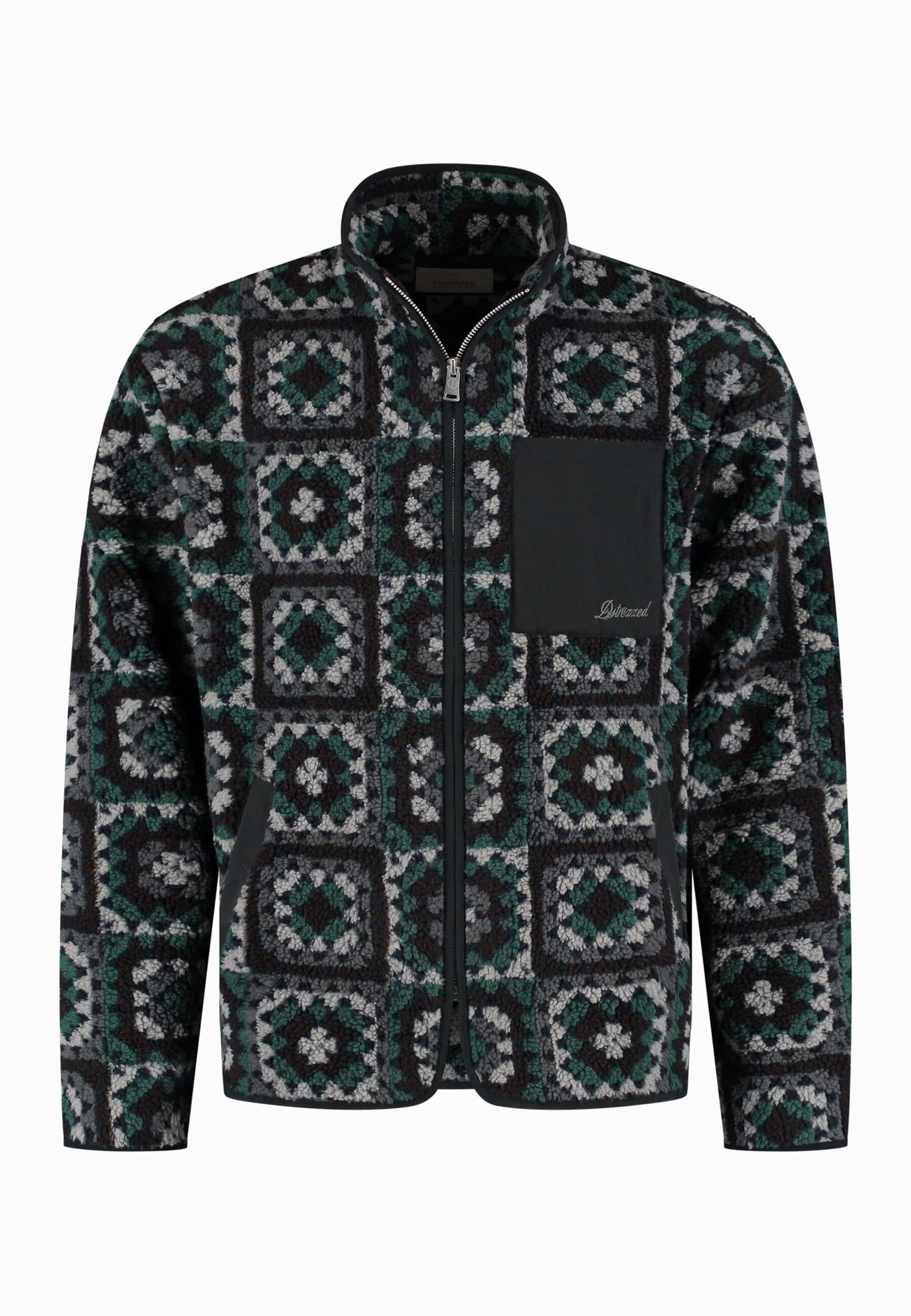 Dstrezzed Fleecejacke 'Bell' in Blau: Vorderseite