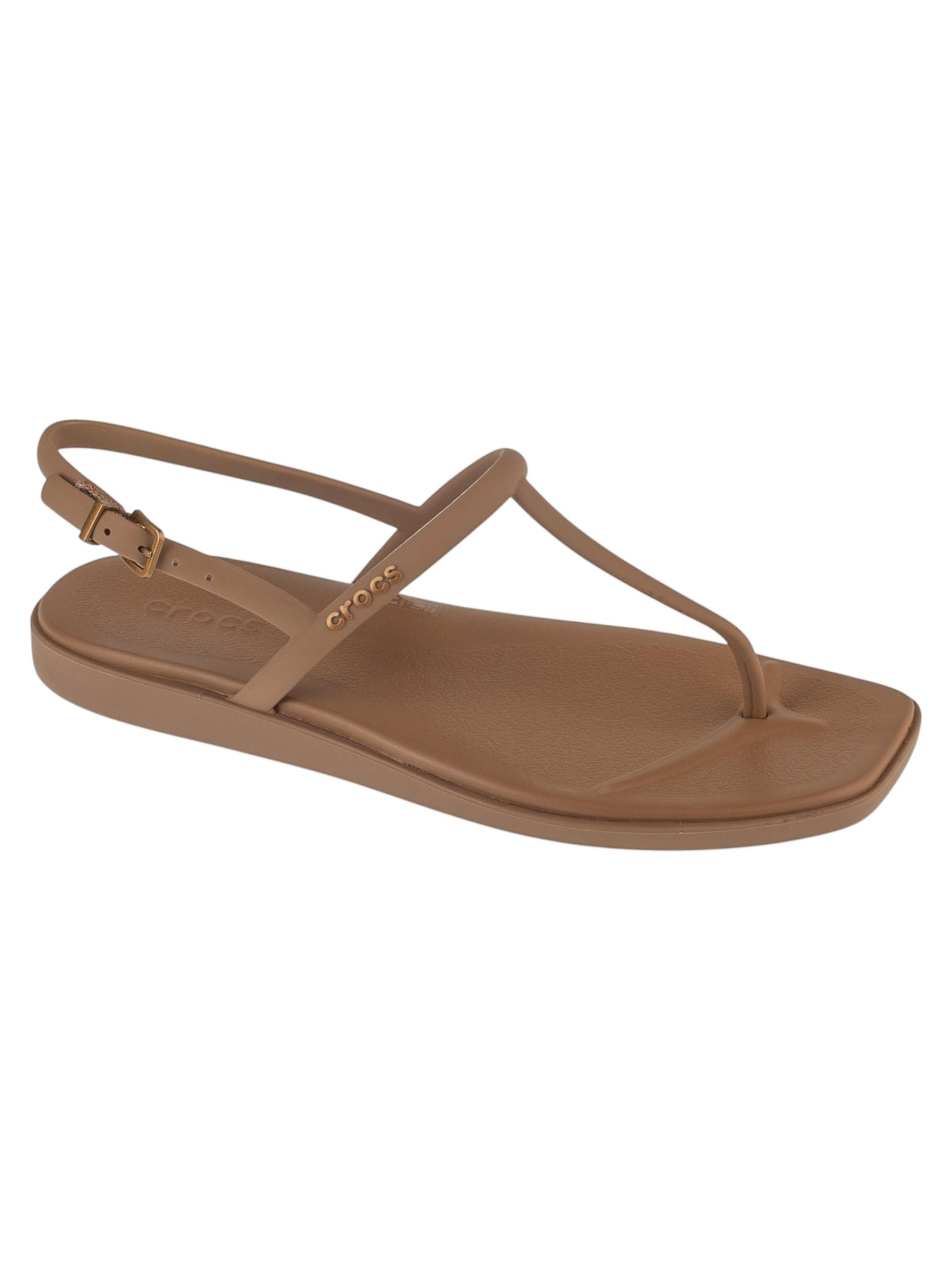 Crocs Zehentrenner 'Miami Thong Flip'‌‌‌‌‌‌ in Braun: Vorderseite
