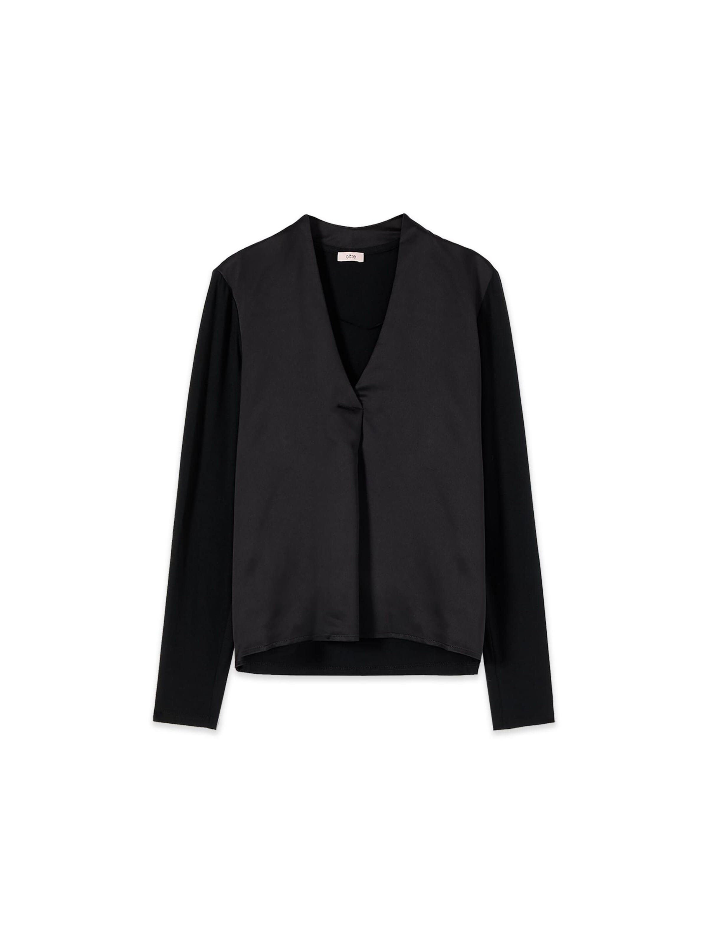 Camicia da donna di oltre in nero: frontale