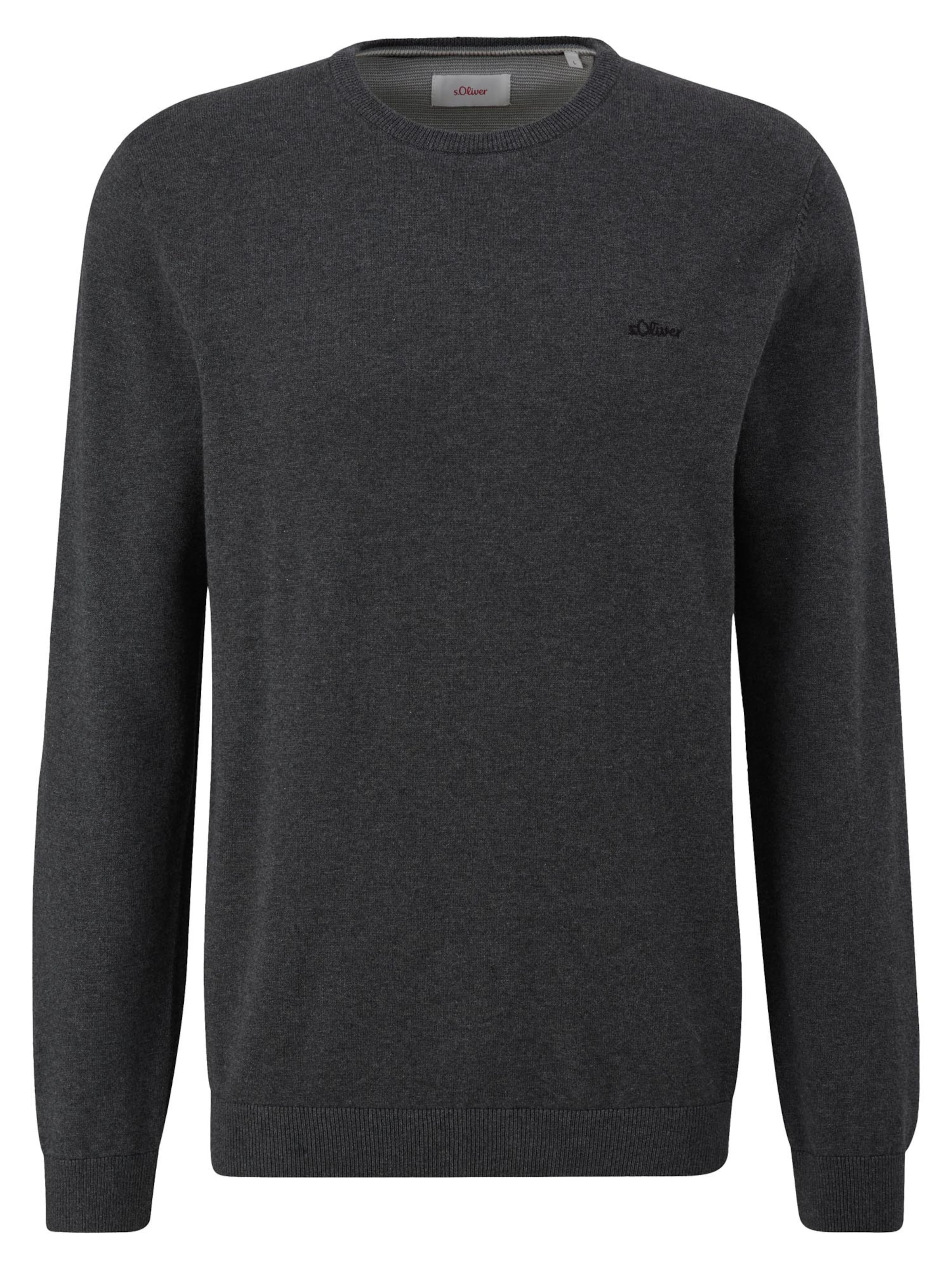 s.Oliver Pullover 'Basic'‌‌‌‌ in Grau: Vorderseite