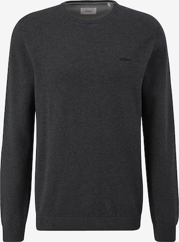 s.Oliver Pullover 'Basic' in Grau: Vorderseite